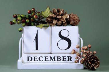 Noel advent gün ya da Aralık ayında belirli tarihler Mevsimsel Takvim.