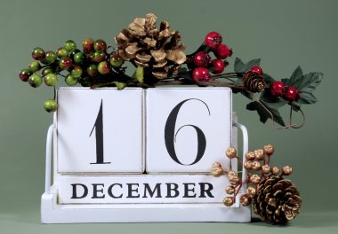 Noel advent gün ya da Aralık ayında belirli tarihler Mevsimsel Takvim.