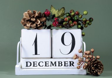 Noel advent gün ya da Aralık ayında belirli tarihler Mevsimsel Takvim.