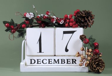 Noel advent gün ya da Aralık ayında belirli tarihler Mevsimsel Takvim.