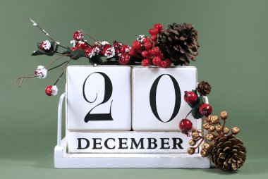 Noel advent gün ya da Aralık ayında belirli tarihler Mevsimsel Takvim.