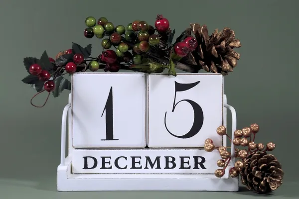 Seasonal Calendar for Christmas Advent days or specific dates in December. — Stock Photo, Image