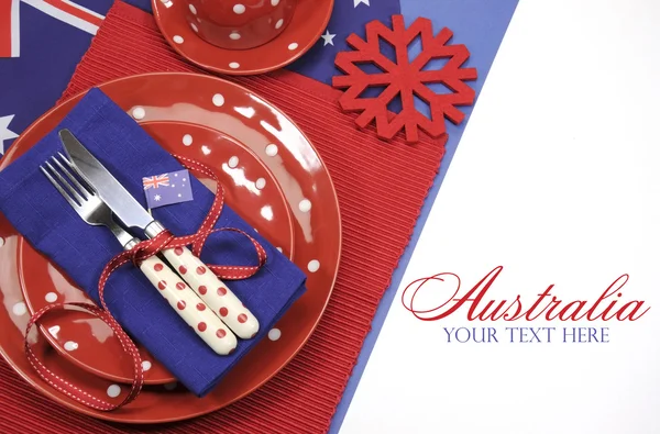 Australia Day dining table setting — Stock Photo, Image