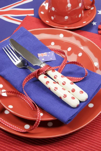 Australia Day dining table setting — Stock Photo, Image