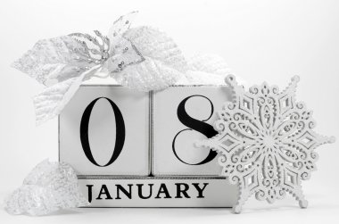 tarihi vintage shabby chic takvimi Ocak 8 için Kaydet