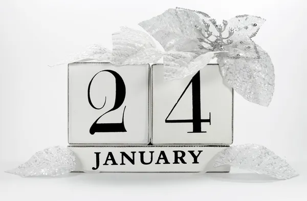 保存日期为 1 月中各天老式的日历 — 图库照片