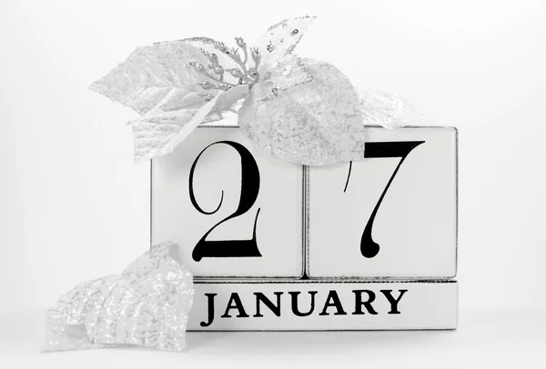 Save the Date vintage calendars for individual days in January — Stock Photo, Image