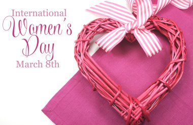 Happy International Womens Day, March 8, celebration greeting me clipart