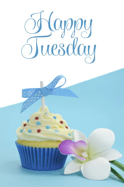 Hermoso cupcake decorado y colorido, uno para cada día de la semana . — Foto de Stock