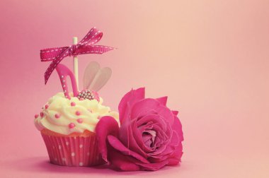 Retro vintage tarzı cupcake Peri Kek.