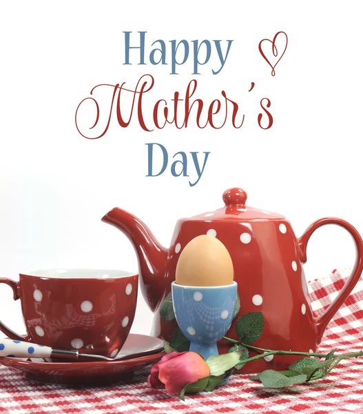 Happy Mothers Day breakfast setting — Stock Photo, Image