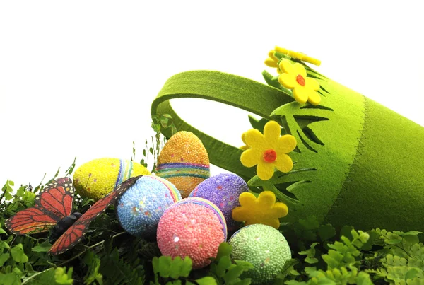 행복 한 부활절 봄 날 계란 — 스톡 사진