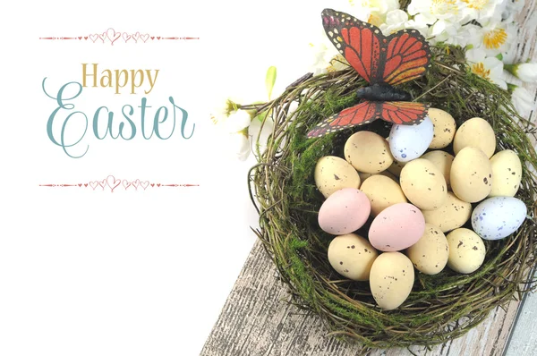 快乐的复活节春天鸡蛋 — 图库照片
