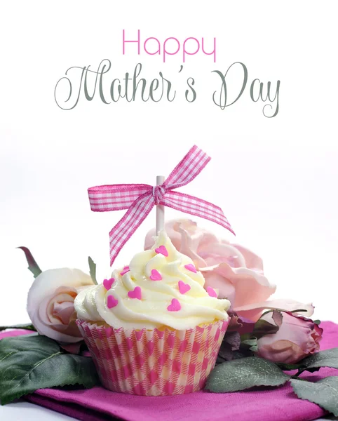 Mothers Day cupcake with sample text — Stock Photo, Image