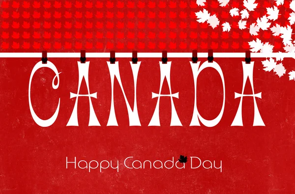 Happy Canada Day Holiday Bunting Wallpaper — Stock Photo, Image