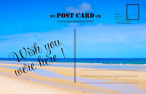 Wish You Were Here summer vacation postcard — Stock Photo, Image