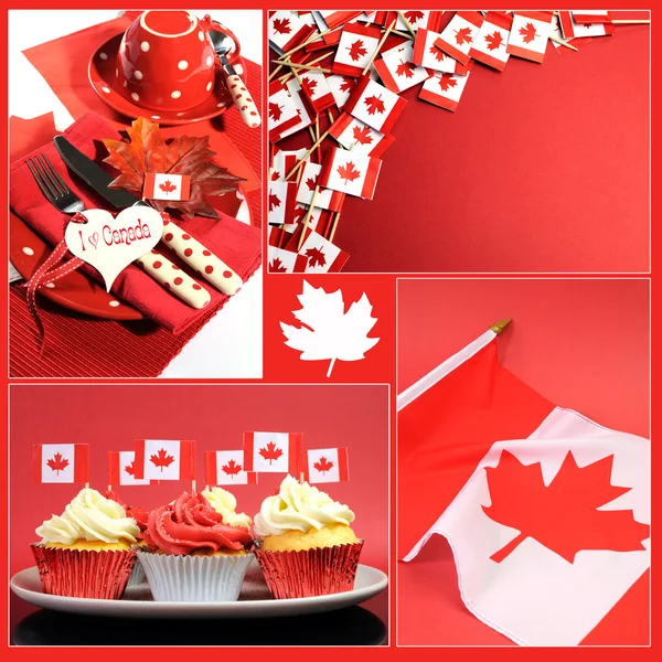 Glad Kanada dag collage — Stockfoto
