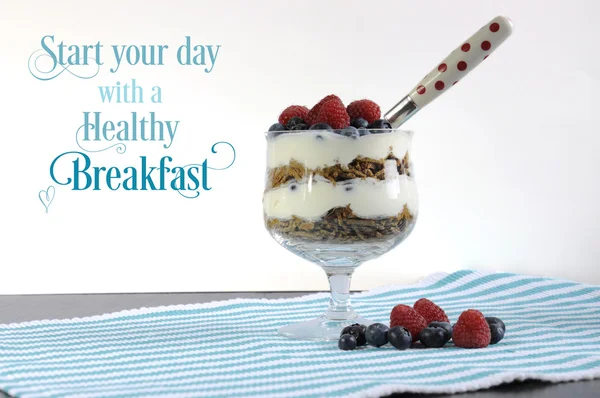 Gesunde Ernährung ballaststoffreiches Frühstück — Stockfoto