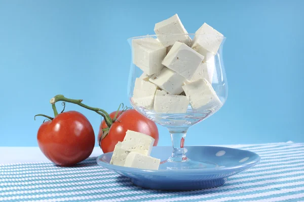 Health food dairy free soy and goats cheese food group — Stock Image Health food dairy free soy and goats cheese food group Stock Image