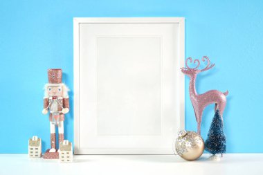Noel temalı duvar resmi çerçevesi SVG el yapımı ürün modeli