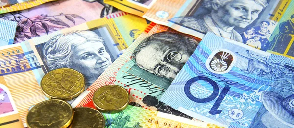 Australische geldmiddelen en bankbiljetten — Stockfoto