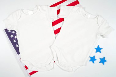 Patriotic Fourth of July, Independence Day theme craft product mockup. clipart