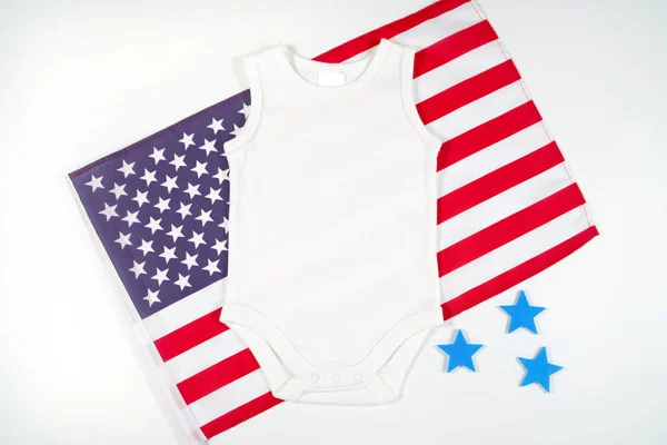 Patriotic Fourth of July, Independence Day theme craft product mockup.