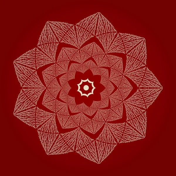 Fleur abstraite à neuf pétales — Image vectorielle