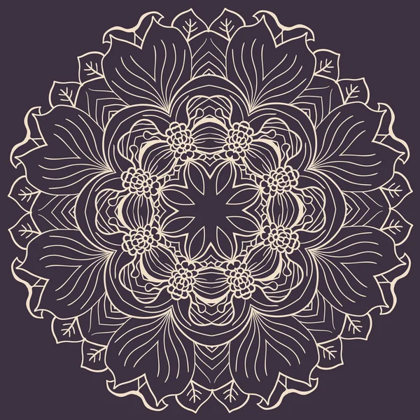 Абстрактный круговой цветочный узор — стоковый вектор