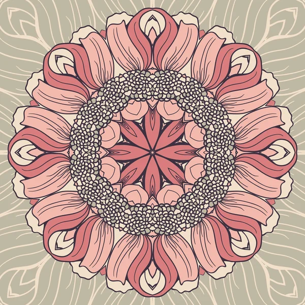Αφηρημένη κυκλική λουλουδάτο μοτίβο — Διανυσματικό Αρχείο