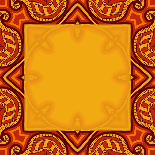 Carte de vœux avec motif floral circulaire abstrait — Image vectorielle
