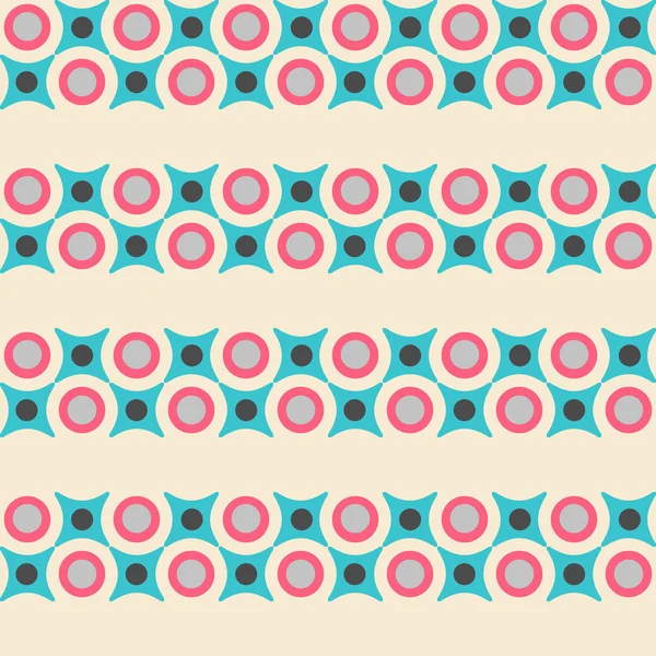 Seamless pattern in retro colors — Stock Vector