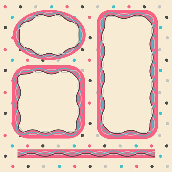 Rahmen in rosa Farben — Stockvektor