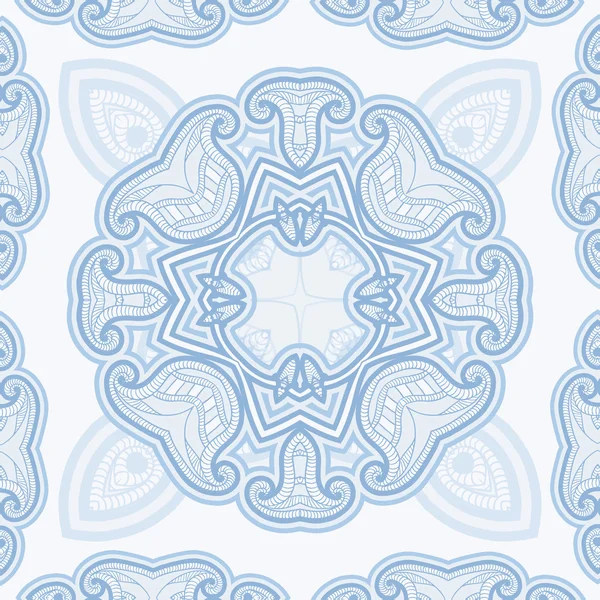 Motif oriental en couleurs bleues — Image vectorielle