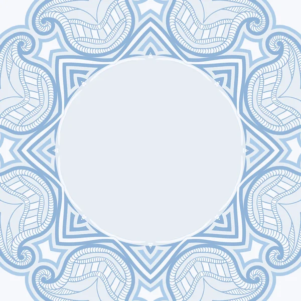 Oosterse patroon in blauwe kleuren — Stockvector