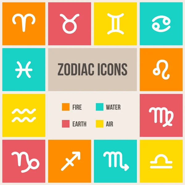 Signos del zodíaco — Vector de stock