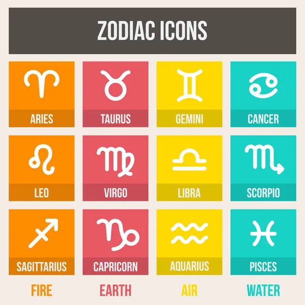 Zodiac işaretleri — Stok Vektör