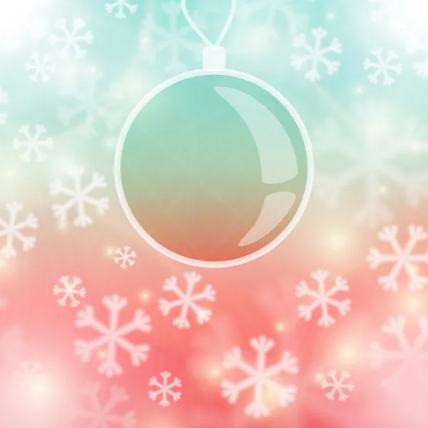 Vánoční pozadí, sněhové vločky a měkké barvy — Stockový vektor