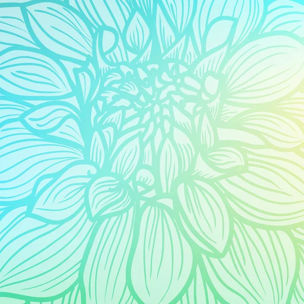 手描き下ろしダリアの花 — ストックベクタ