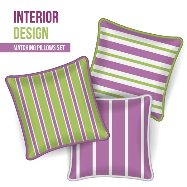 Conjunto de almohada decorativa — Vector de stock