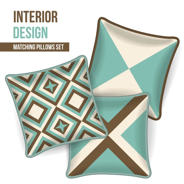 Set of decorative pillow — Stock Vector