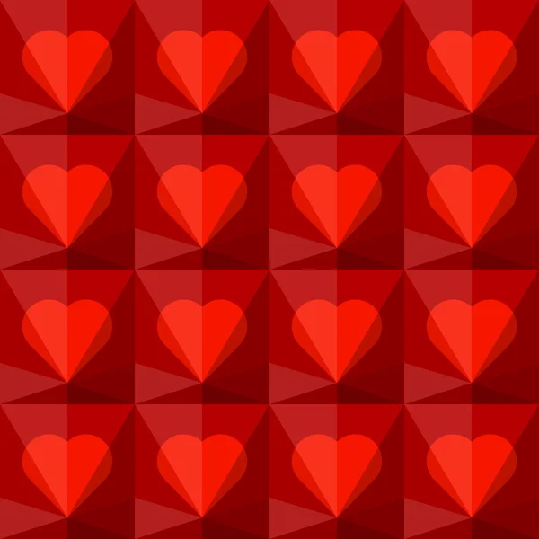 Fondo con corazones de cristal — Vector de stock