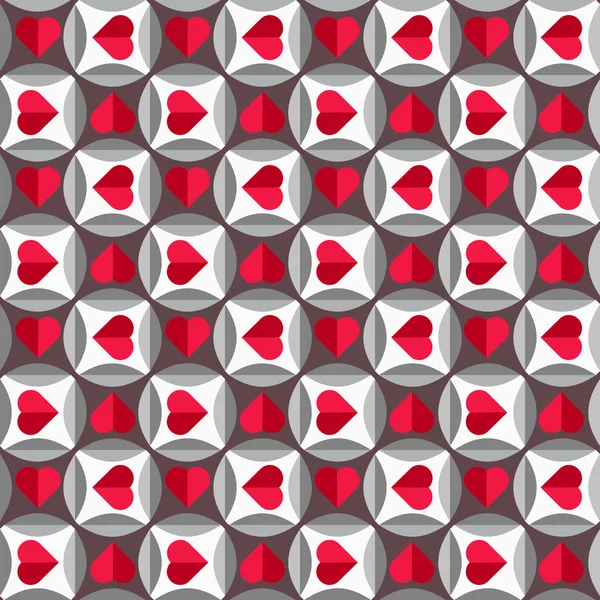 Modèle sans couture avec des coeurs — Image vectorielle