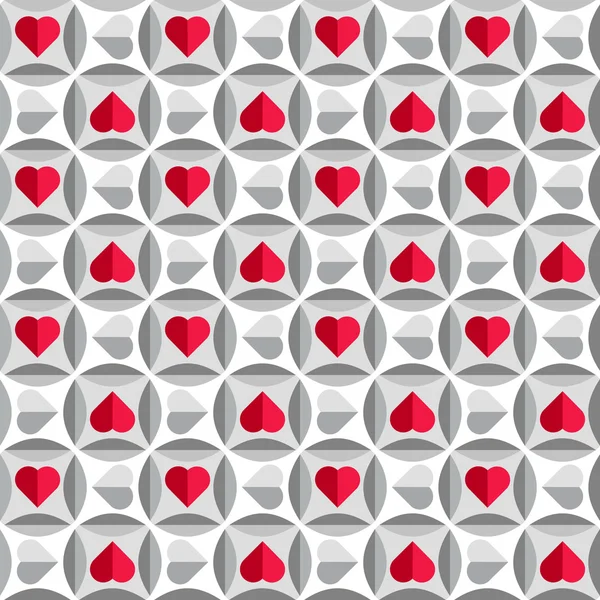 Patrón sin costuras con corazones — Vector de stock