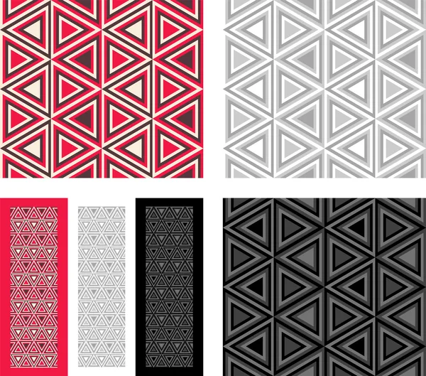 Modèle de mode avec triangles — Image vectorielle