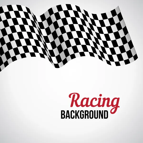 Background with checkered racing flag. — Stock Vector