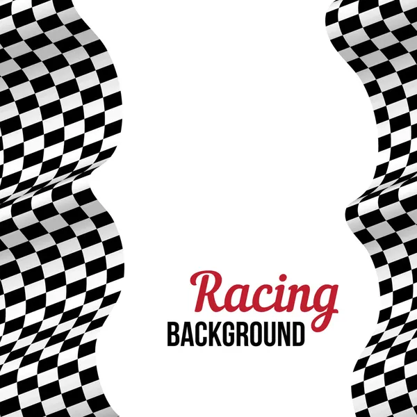 Background with checkered racing flag. — Stock Vector