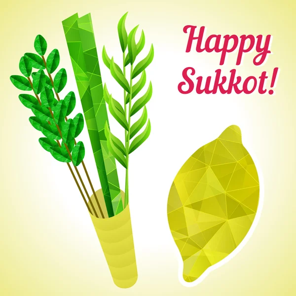 Símbolos Sukkot — Archivo Imágenes Vectoriales