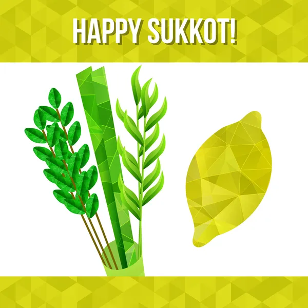 Símbolos Sukkot — Archivo Imágenes Vectoriales