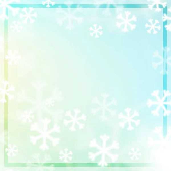 Fundo Natal Abstrato Com Flocos Neve Brancos Gradientes Cores Pastel — Vetor de Stock